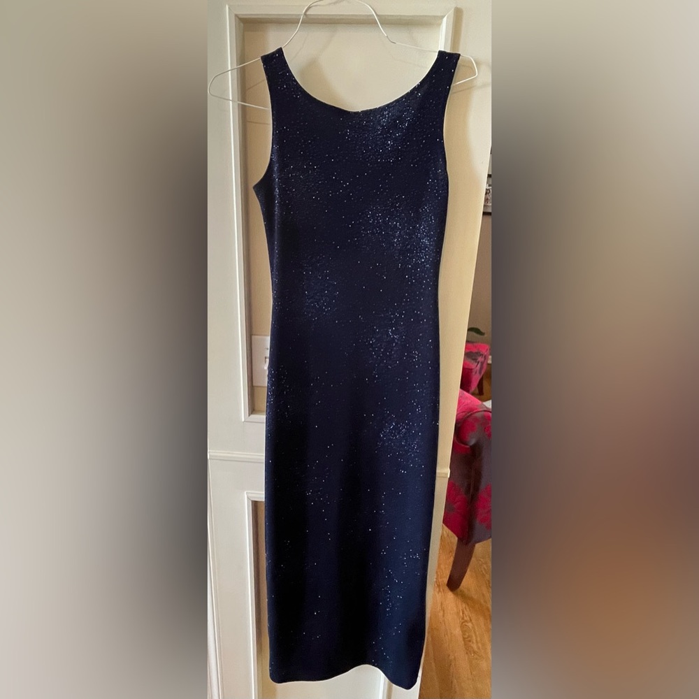 Long Sparkly Slit Dress